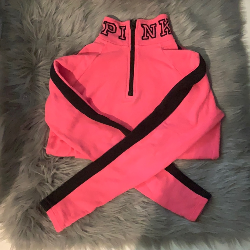 VS pink quarter zip